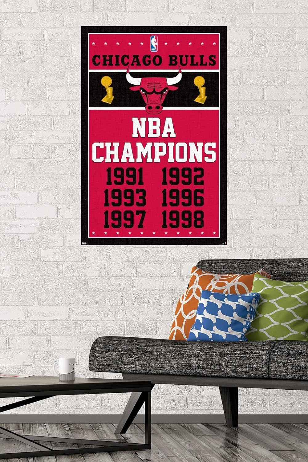 Chicago Bulls Champions Wall Poster 22.375" X 34"