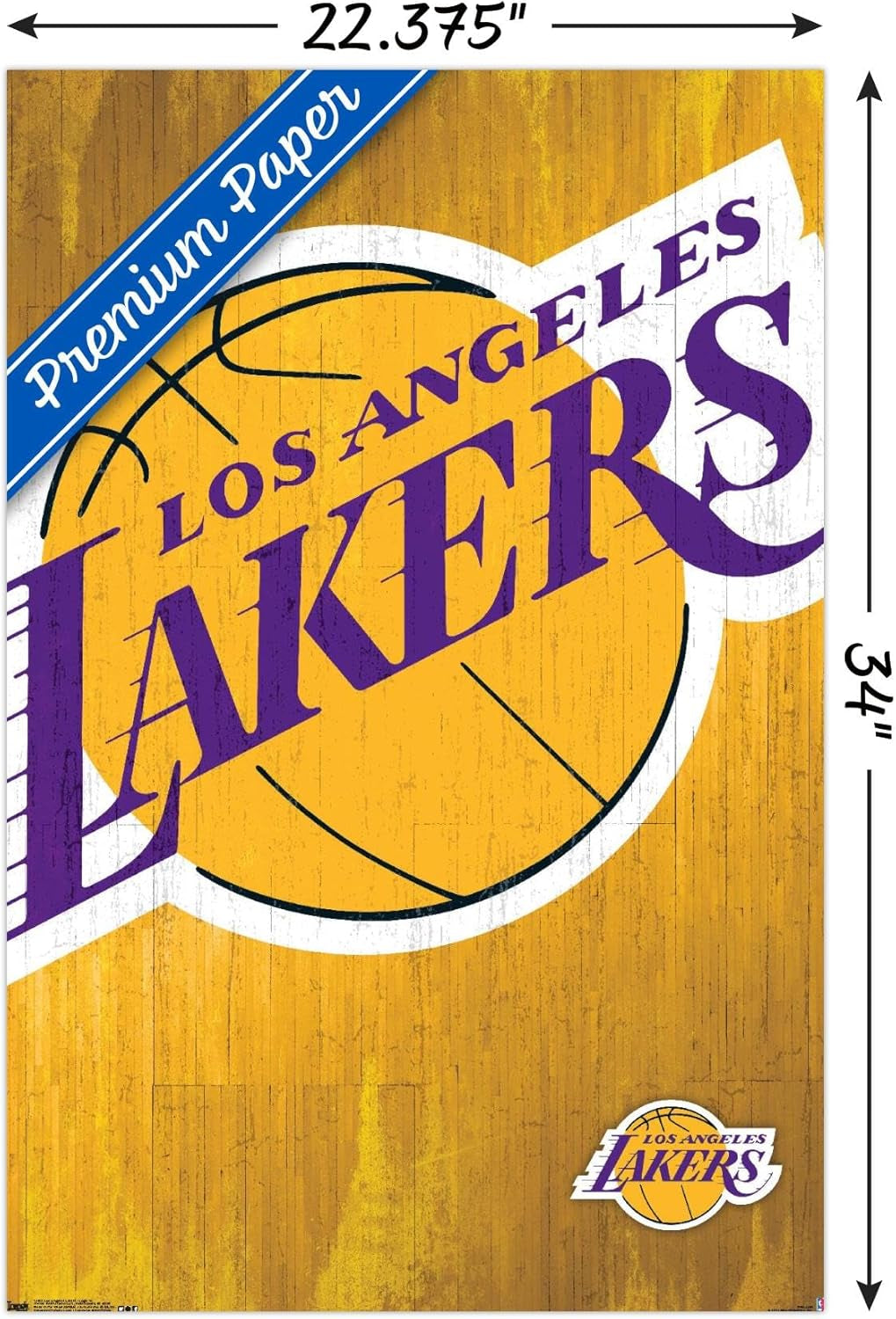 NBA Los Angeles Lakers - Logo 13 Wall Poster, 22.375" X 34", Premium Unframed Version
