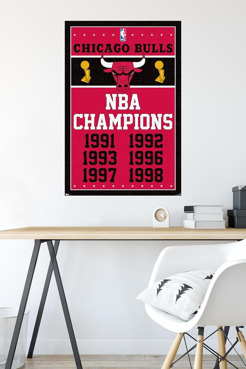 Chicago Bulls Champions Wall Poster 22.375" X 34"