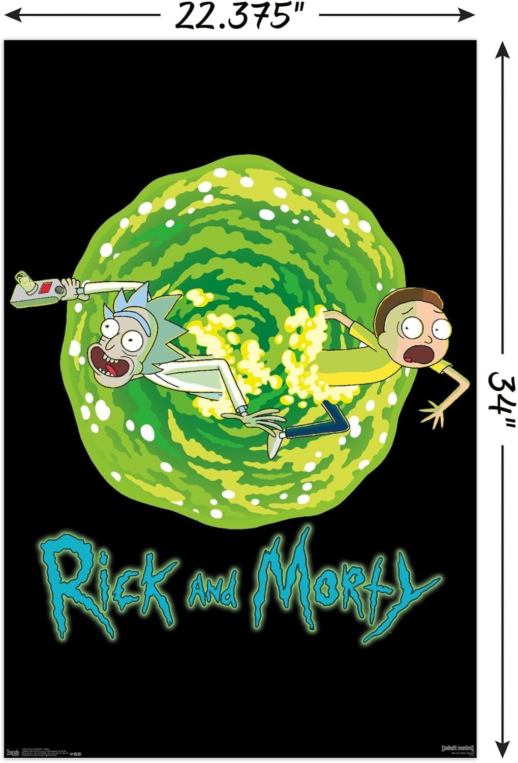 Rick and Morty - Portal Wall Poster, 22.375" X 34", Unframed Version
