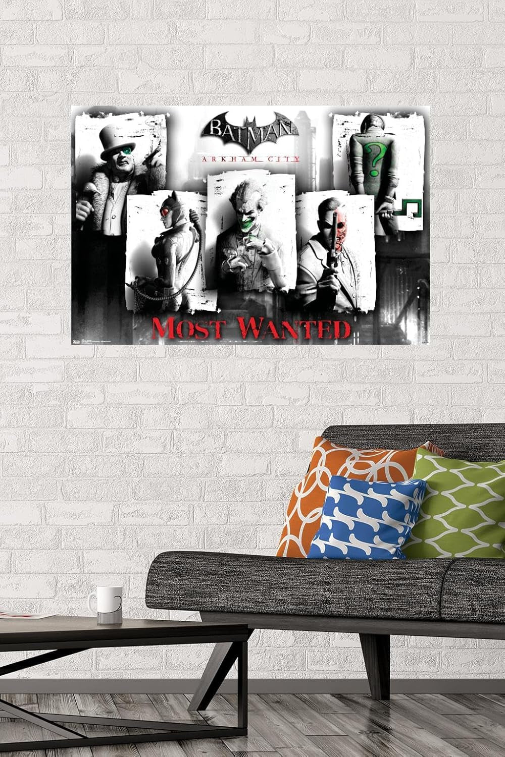 DC Comics Video Game - Arkham City - Most Wanted Wall Poster, 22.375" X 34", Premium Unframed Version