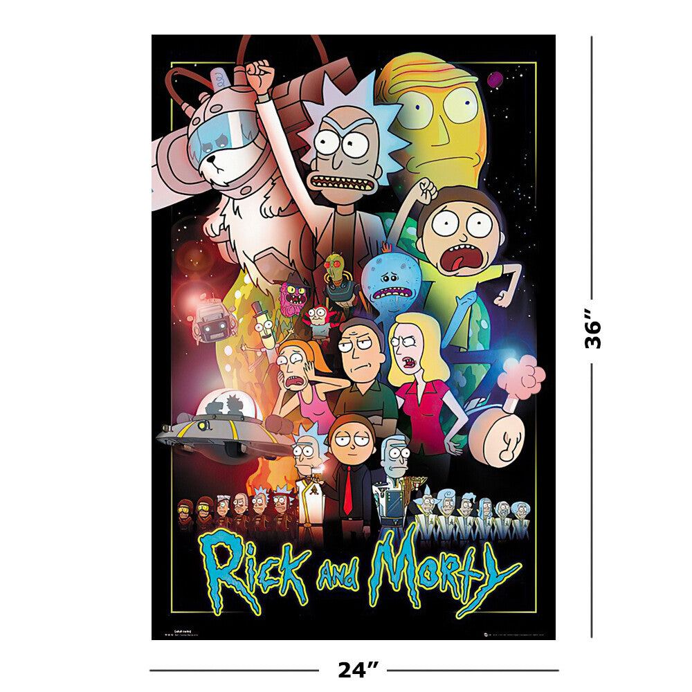 Rick and Morty - TV Show Poster / Print (Characters / Wars)