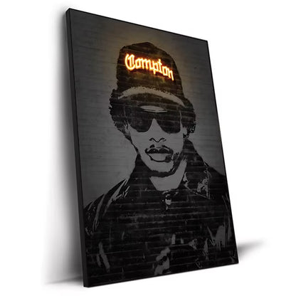 Abstract Neon Design Rapper Star Posters 2Pac Hip Hop Singers Wall Art Pictures Graffiti Canvas Painting Home Room Bar Decor