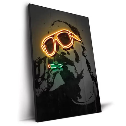 Abstract Neon Design Rapper Star Posters 2Pac Hip Hop Singers Wall Art Pictures Graffiti Canvas Painting Home Room Bar Decor