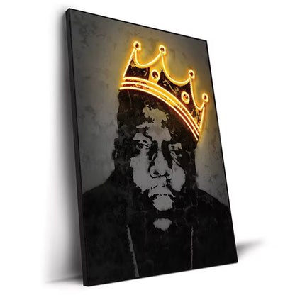 Abstract Neon Design Rapper Star Posters 2Pac Hip Hop Singers Wall Art Pictures Graffiti Canvas Painting Home Room Bar Decor