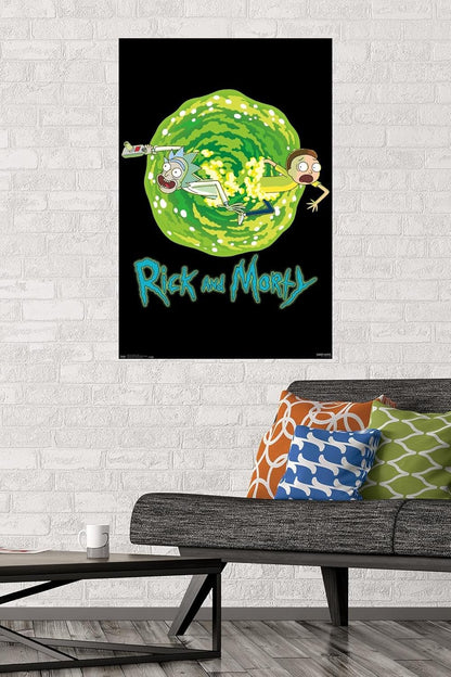 Rick and Morty - Portal Wall Poster, 22.375" X 34", Unframed Version
