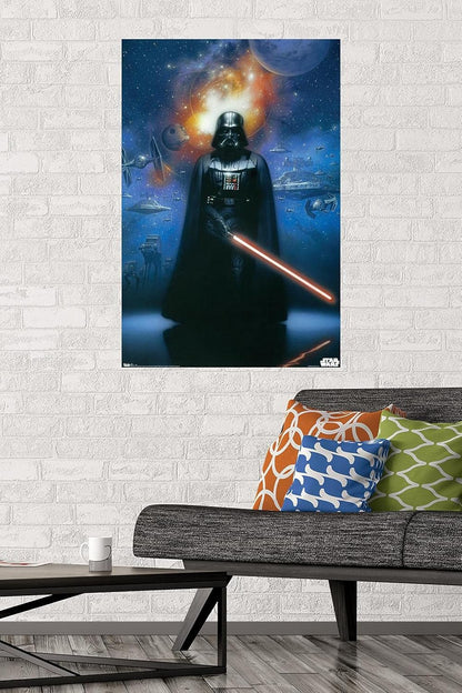 Star Wars: Saga - Vader in Space Wall Poster, 22.375" X 34", Premium Unframed Version