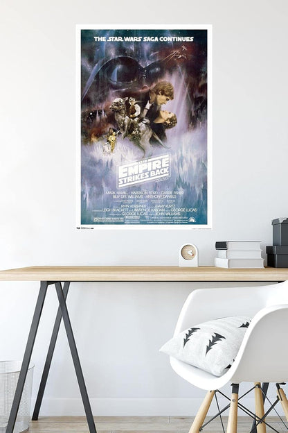Star Wars: the Empire Strikes Back - the Saga Continues One Sheet Wall Poster, 22.375" X 34", Premium Unframed Version