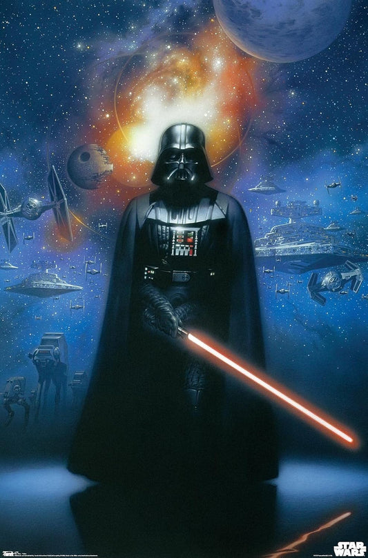 Star Wars: Saga - Vader in Space Wall Poster, 22.375" X 34", Premium Unframed Version