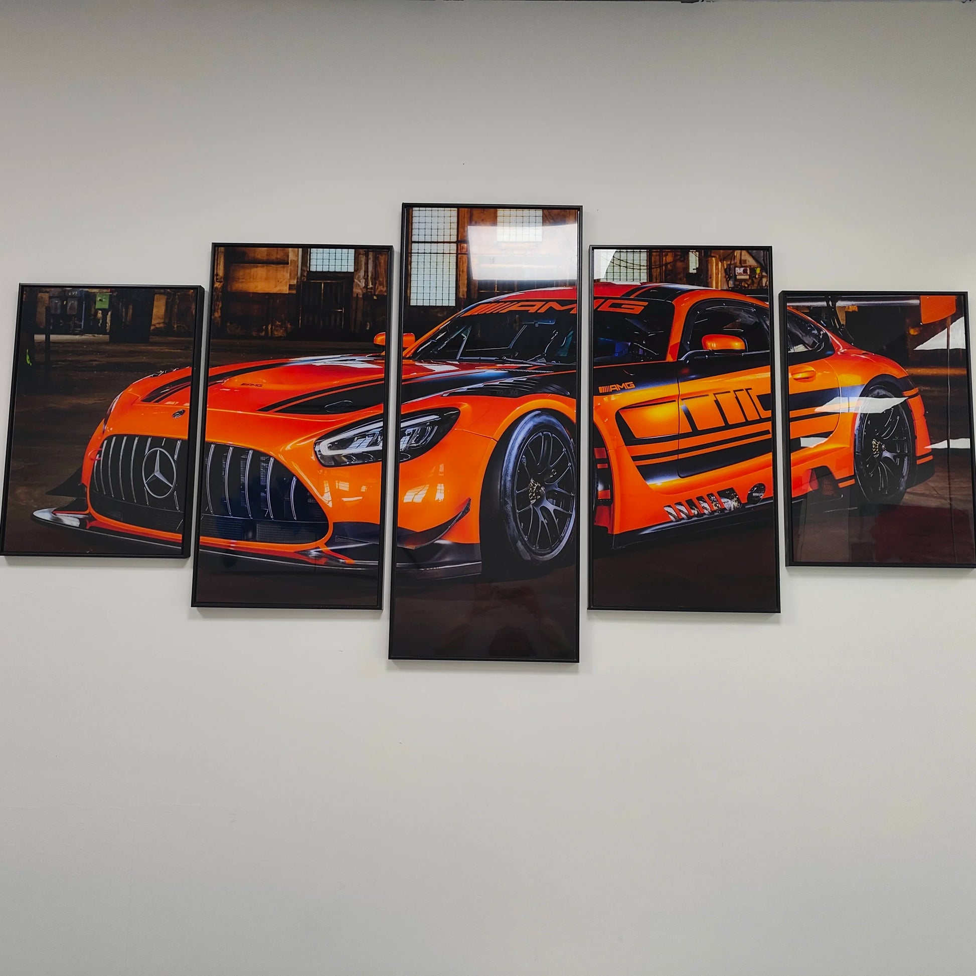 Mercedes 5-Panel Canvas Wall Print Painting