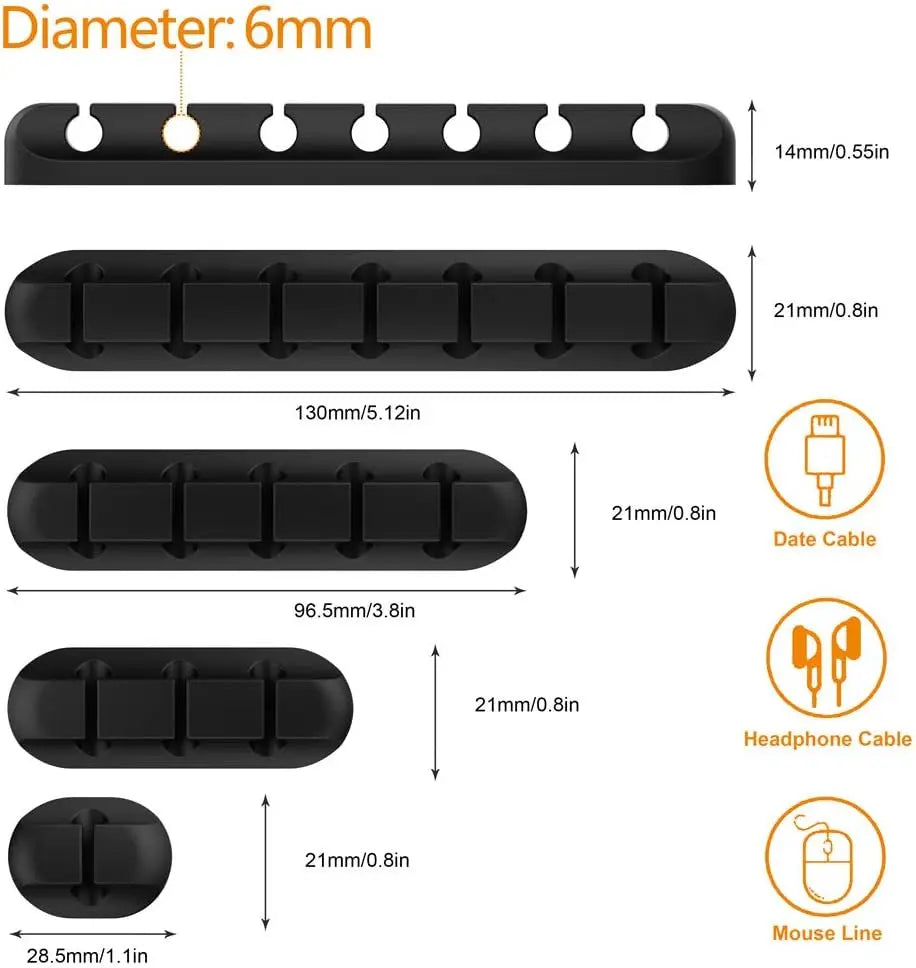 Silicone Magnetic Cable Management Organizer