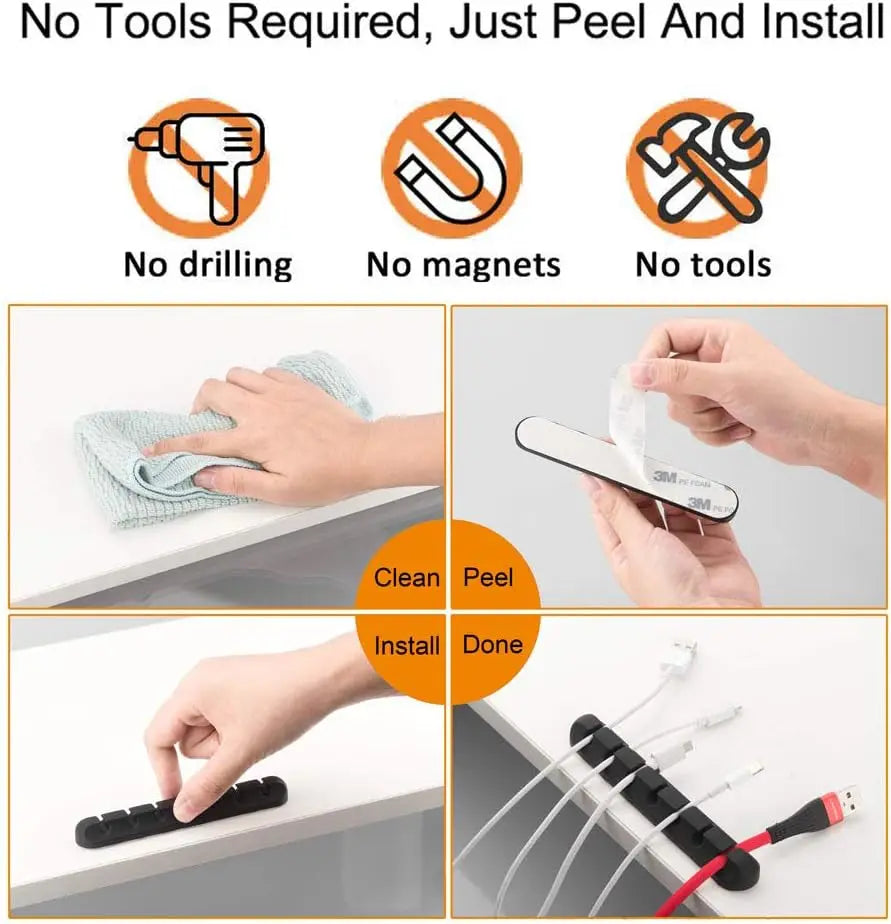 Silicone Magnetic Cable Management Organizer